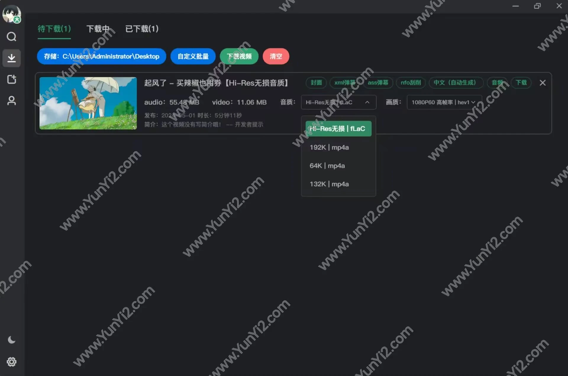 Bilidown v1.2.6 B站在线视频下载解析工具中文单文件版